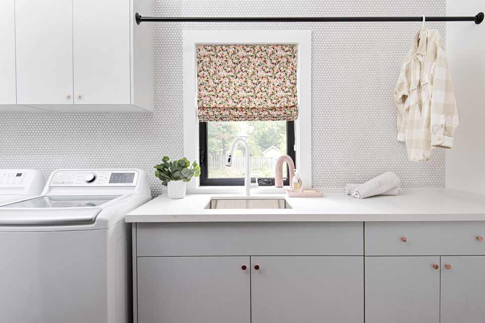 laundry room in home